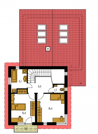 Floor plan of second floor - TREND 284